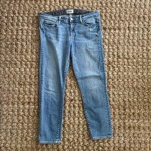 Paige Kylie Crop Jeans Women’s Size 31 Blue Distressed Made in USA
